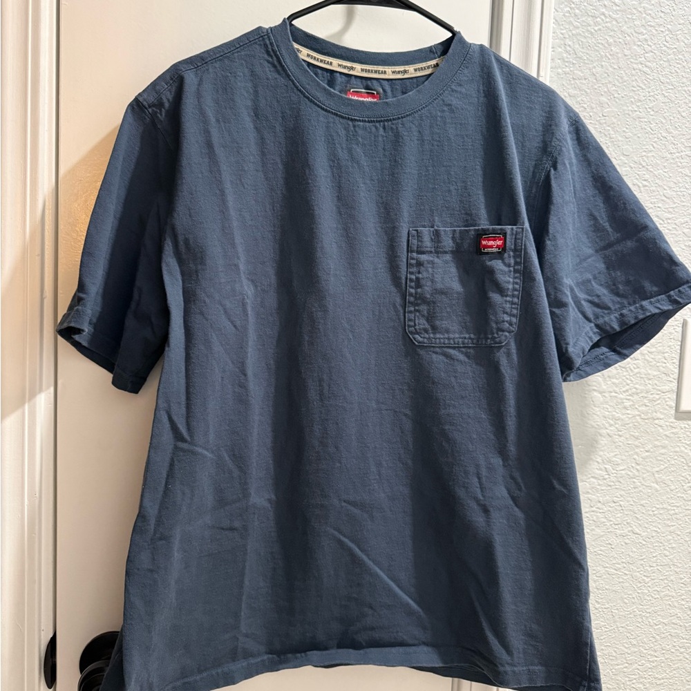 Wrangler Blue Short Sleeve Tee with Pocket